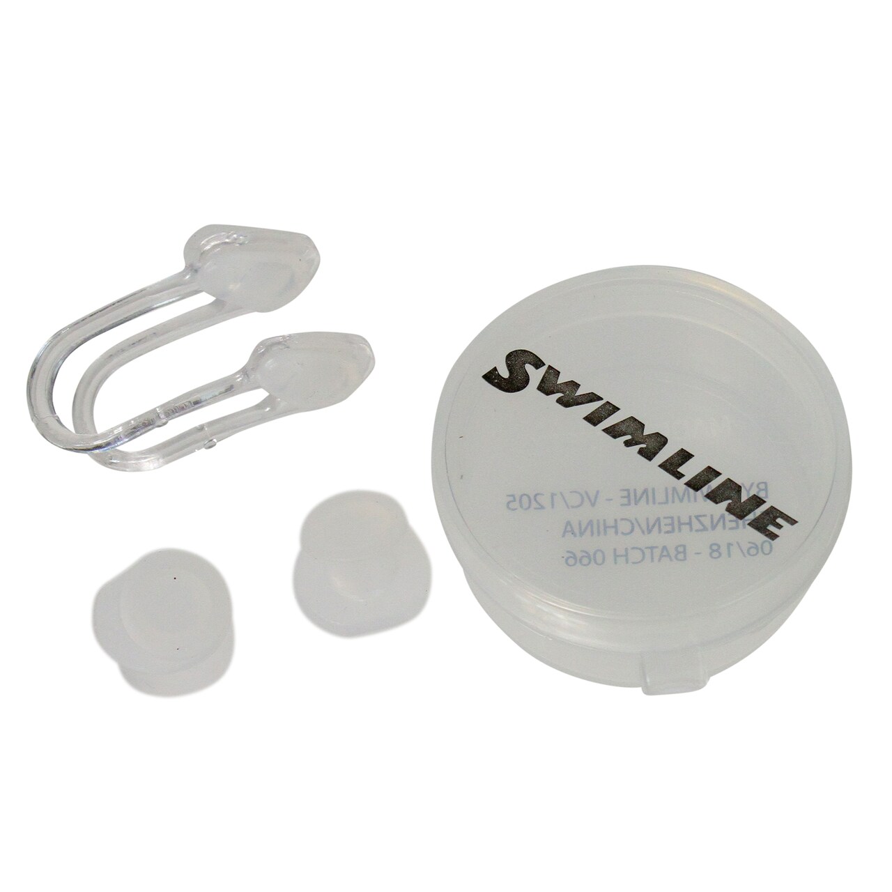 Swim Central 1.75" White Ear Plugs, Nose Pinch and Storage Case Swimming Pool Set